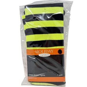 Holiday Inspirations Child Stripe Tights - Black & Yellow 71% Nylon 28% Polyeste